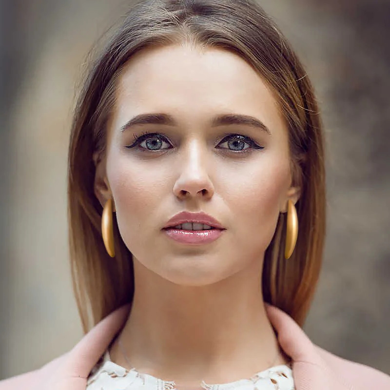 Exaggerated Personality Women Plated 24K Gold Long Earrings Jewelry Simple Fashion Party Anniversary Holiday Gift 250225