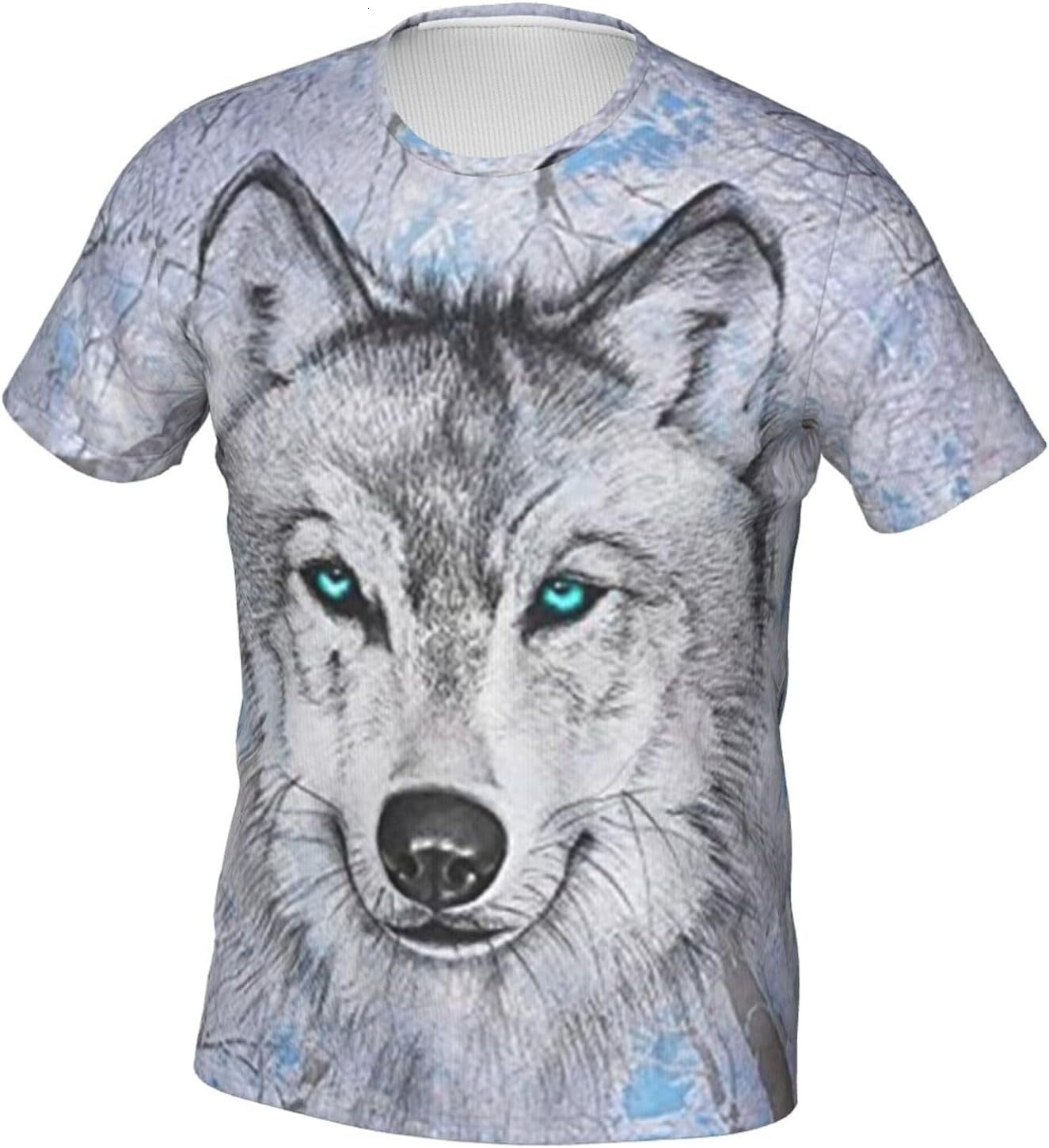 Mens T shirt T-Shirts for Men Boys 3D Printed T-Shirts Short Sleeve Graphic Tees Shirt tee Casual tops summer clothes Cool Wolf