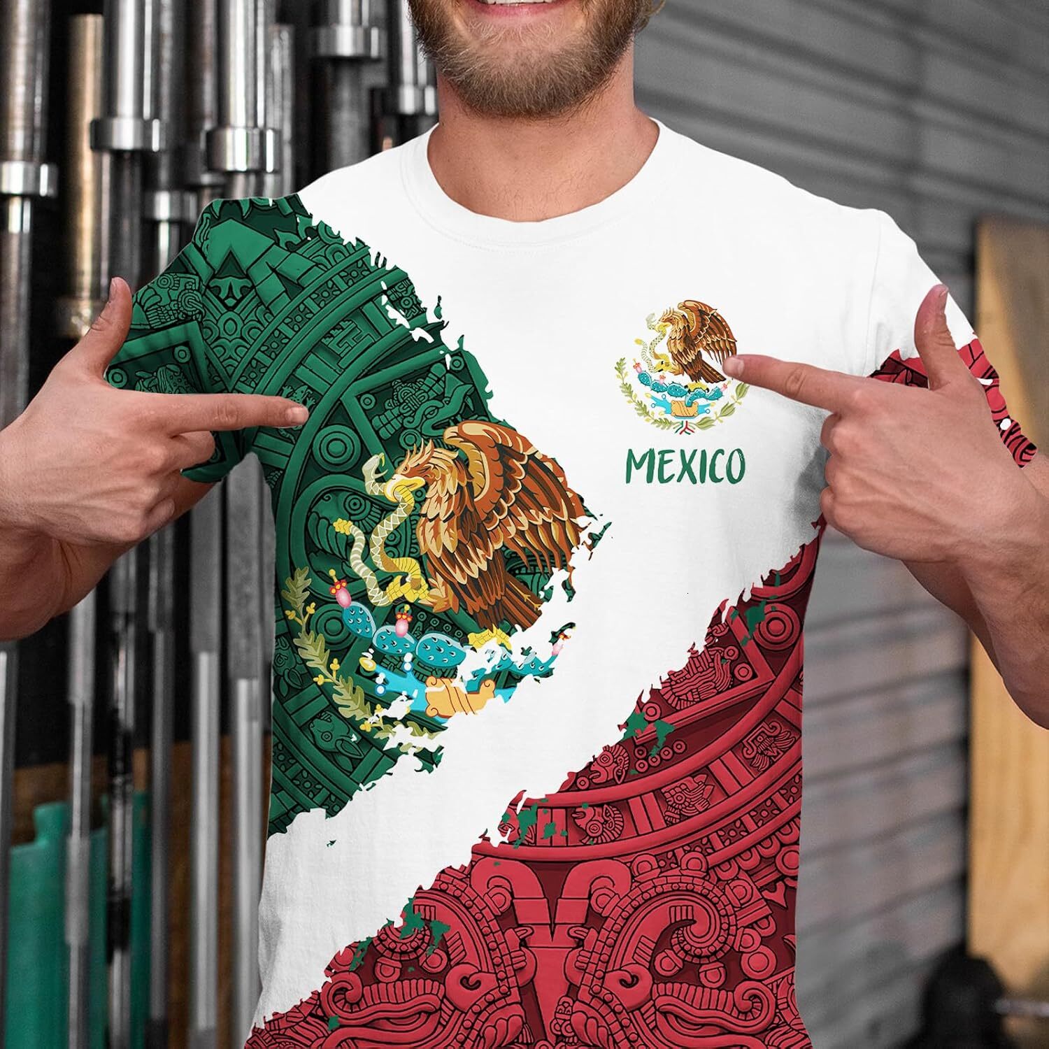Mens T shirt Aztec Mexican Shirts Short Sleeves Summer Mexico Shirt Mexico Jersey Unisex 3D Shirts tee Casual tops summer clothes