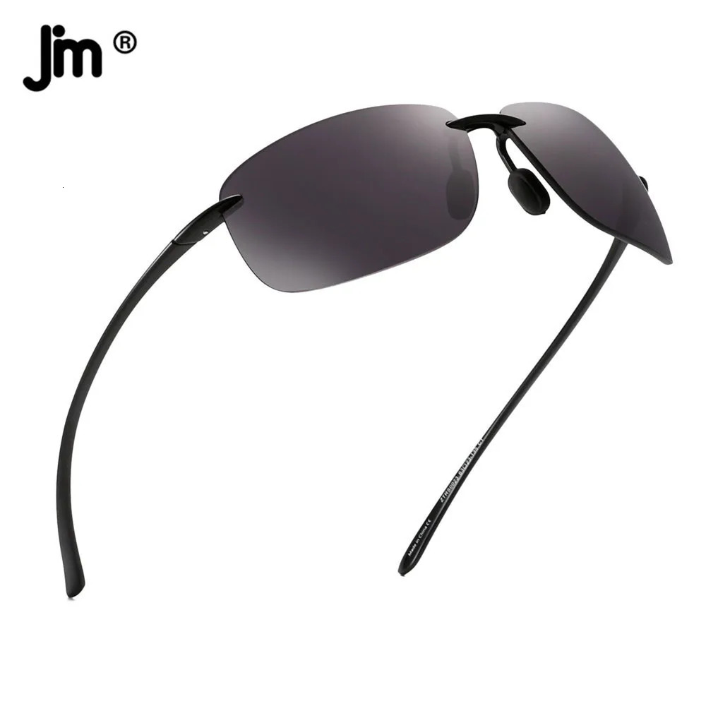 JIM Ultralight Sport Sunglasses for Men Women TR90 Rimless Frame for Running Fishing Cycling Driving 250221