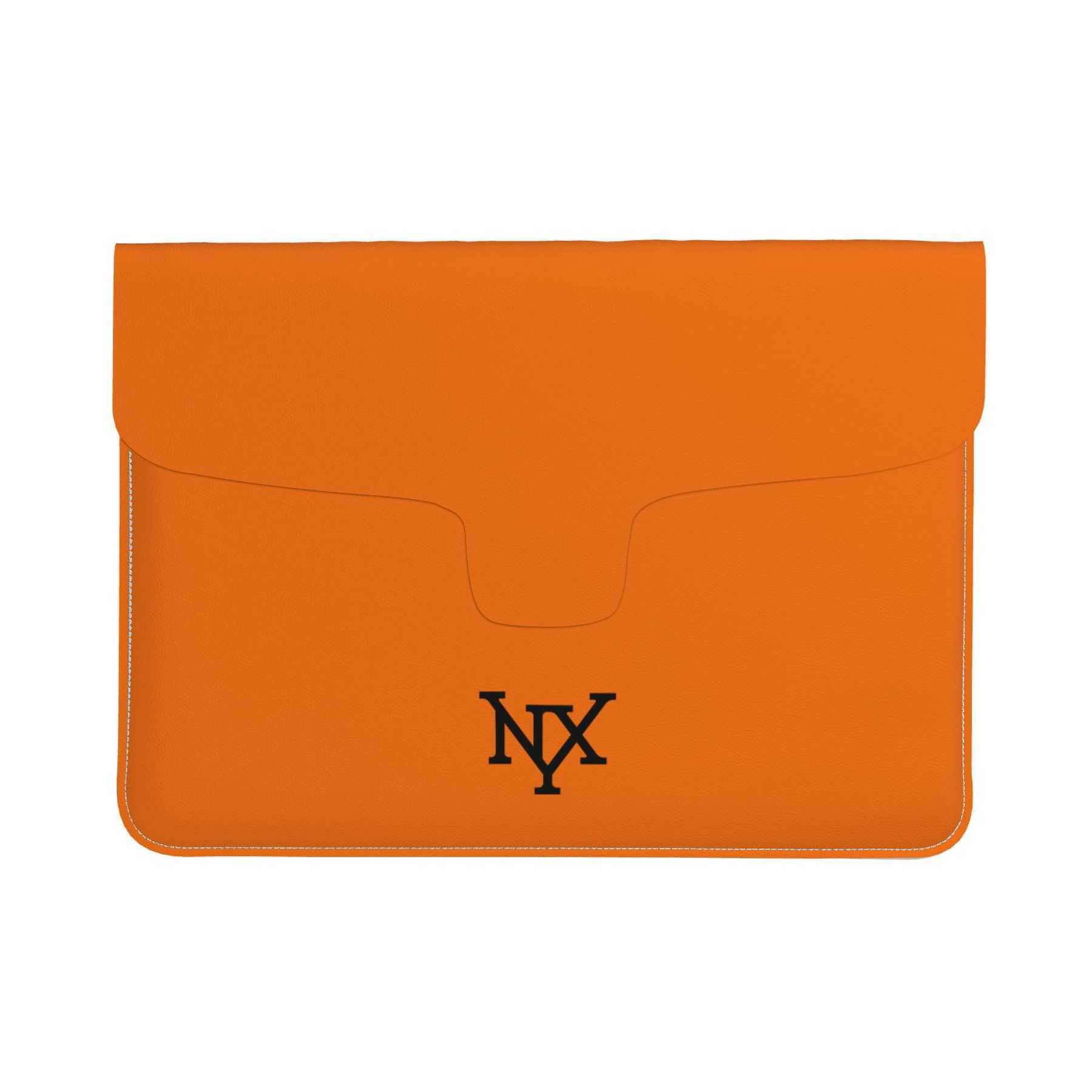 NXY Solid Color Leather Laptop Case Men Envelope Computer Bag Portable Ultra Thin PU Leather Notebook Cover Office Travel Business Organizer Bag Hip