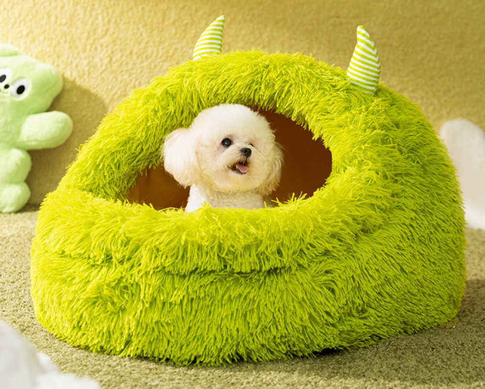 Autumn winter plush warm thick monster deep sleep small medium-sized dog and cat pet bed