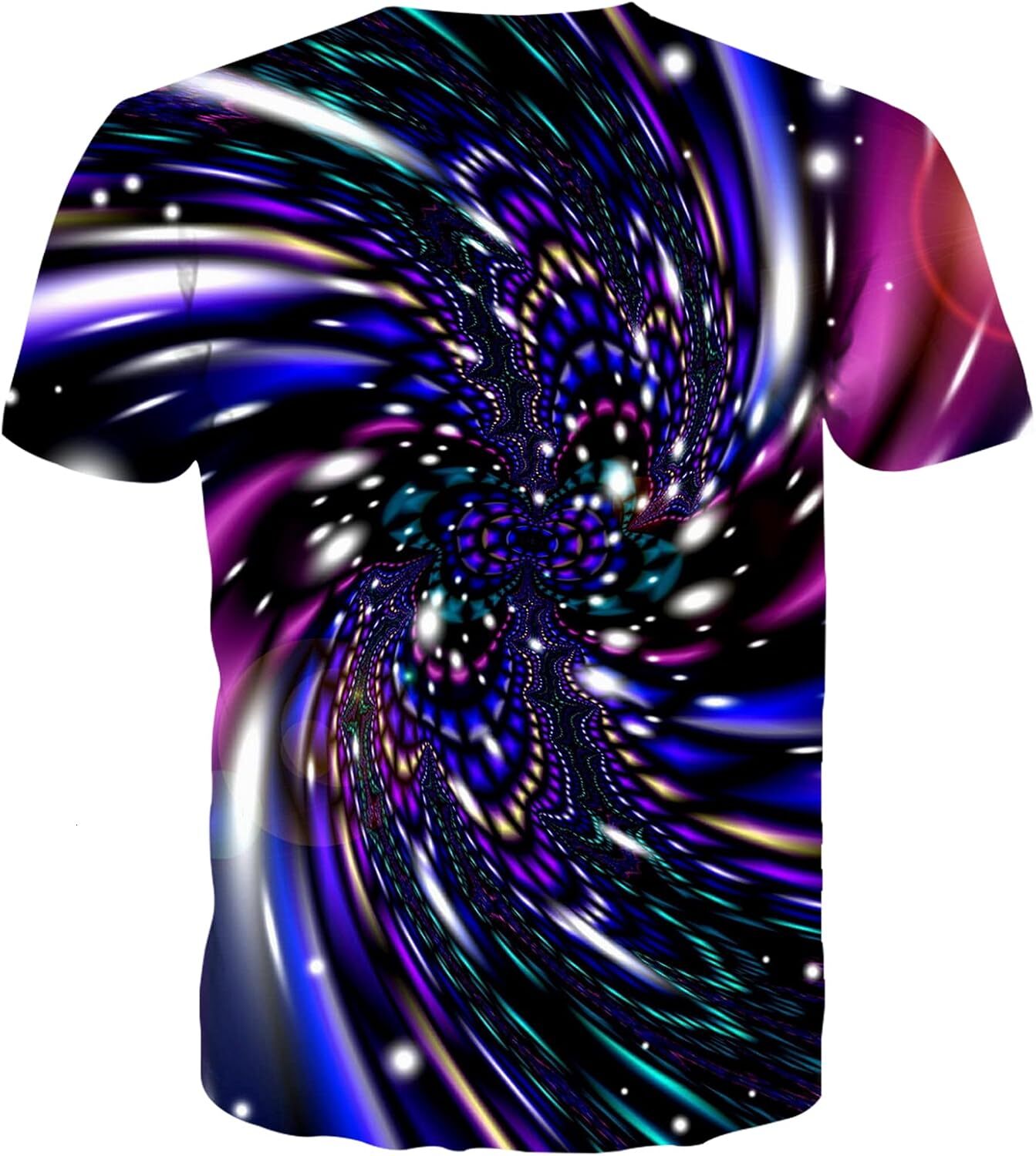 Mens T shirt 3D Graphic Colorful T-Shirts Short Sleeve Crew Neck Print Tee for Men Women and Youngs tee Casual tops summer clothes Simple pattern cool