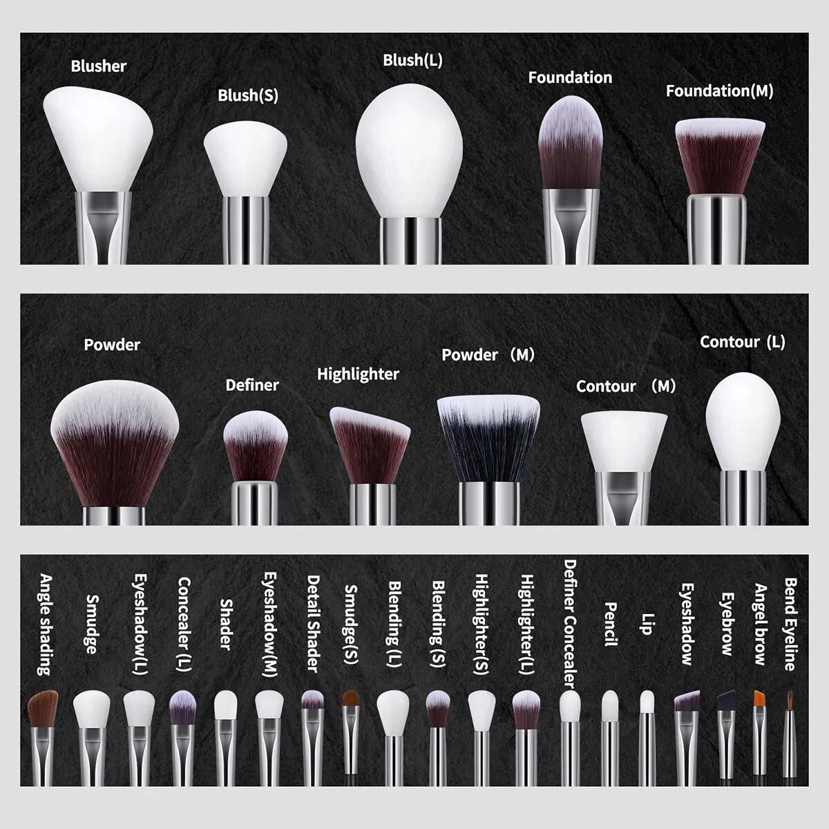 30PCs Professional Makeup Brushes Set Cosmetic Beauty Tools Foundation Eyeshadow Concealer Blend Brushes Fluffy Bristle Powder 250224