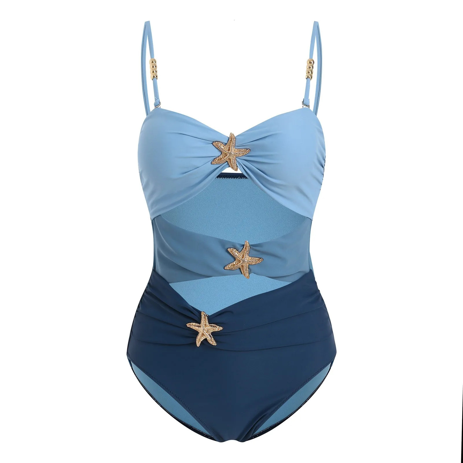 2025 One Piece Swimsuit Womens Coutout Starfish Swimwear Push Up Monokini Bikini Summer Beach Bodysuit Swimming Bathing Suit 250225