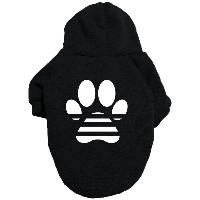 Dog Hoodie with Large Dog Paw Print Pattern Dog Sweatshirt with Hood, Warm Fleece Dog Sweater Clothes Cozy Soft Coats for Cats Puppies Small Dogs 6XL 