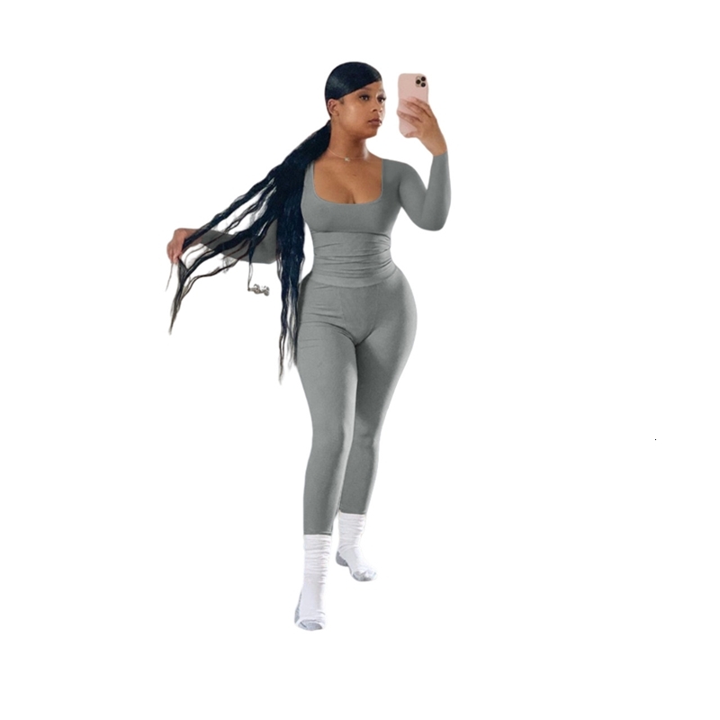 Womens Tracksuits Two Pieces Set 2025 New Fashion Long Sleeve Slim Sexy Casual Thread Solid Color Sportwear 5 Colors