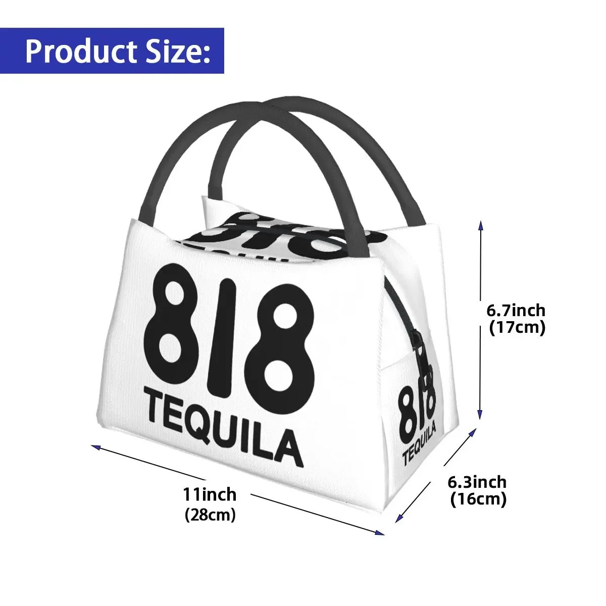 818 Merch 818 Tequila Lunch Bags Insulated Bento Box Leakproof Lunch Tote Picnic Bags Cooler Thermal Bag for Woman Office 250225