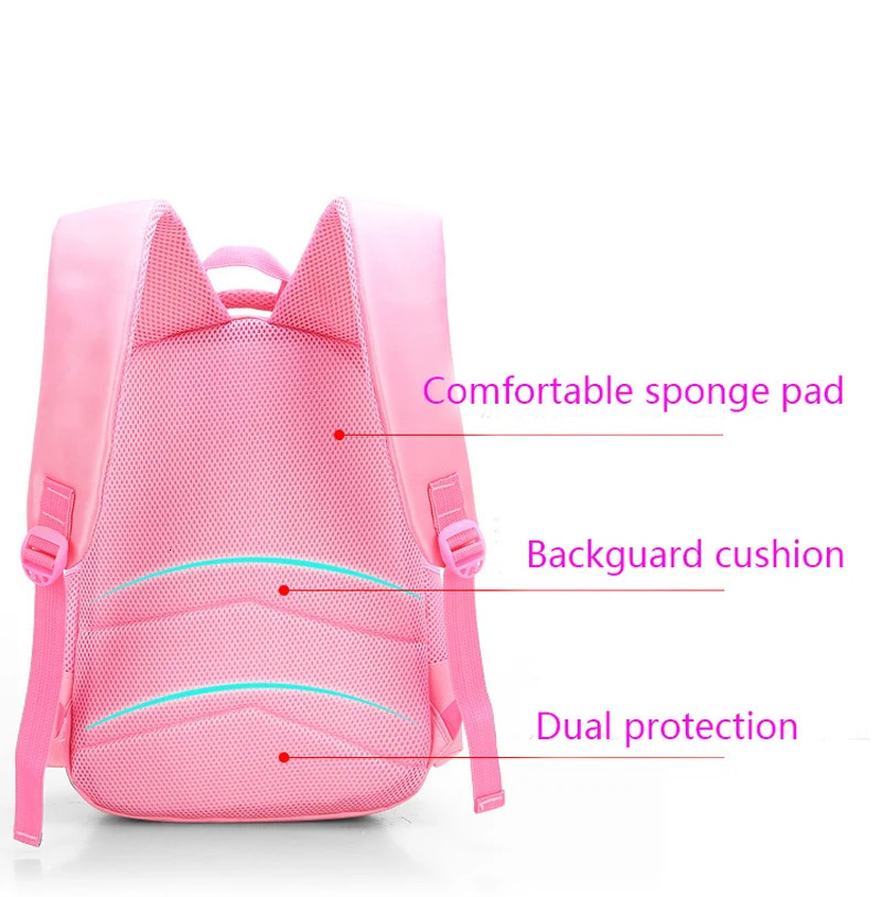 Pink Cat Children Girl Backpack Bowknot Kid School Bag Cartoon Bookbag Cute Princess Kindergarten Primary School Girl Backpack 250226