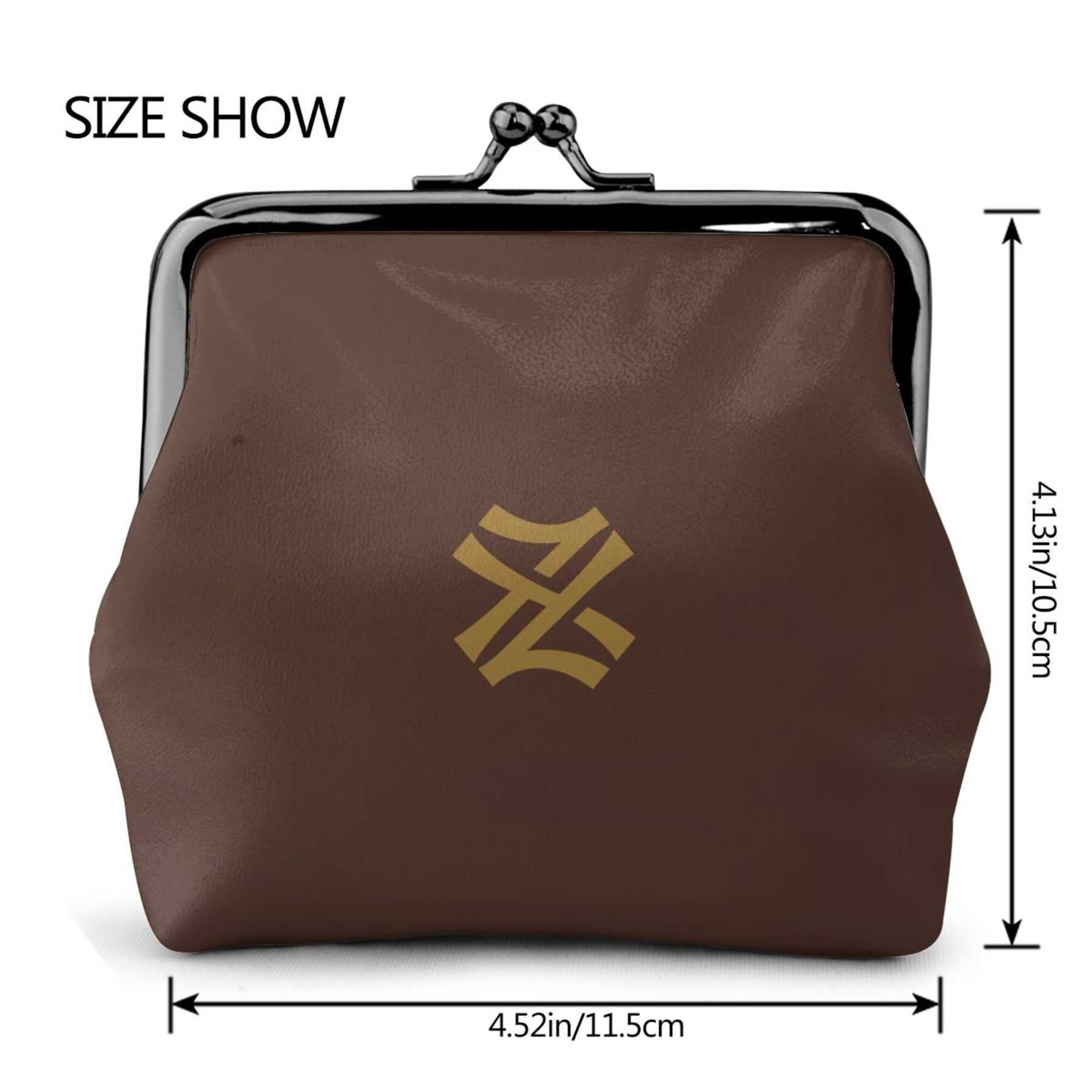 NXY Vintage Solid Color Small Wallets Leather Mini Storage Bag Women Kiss Lock Coin Purse Card Holder Money Bag Casual Storage Bag Hip