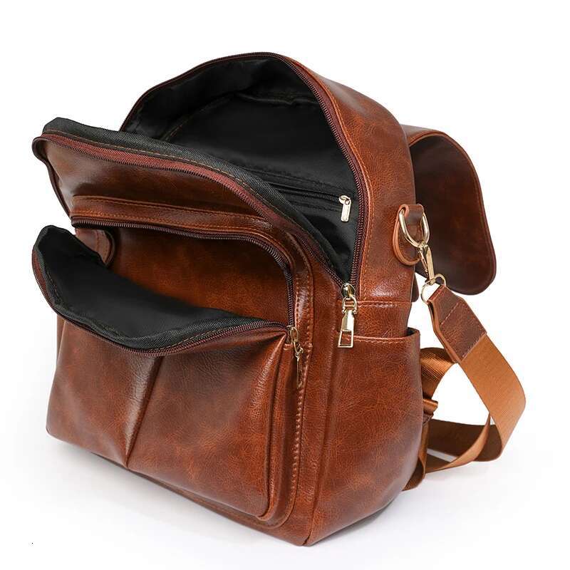 PU Leather Backpacks Girl Designer Knapsack High Quality Women Backpack Large Capacity Travel Schoolbag Sac