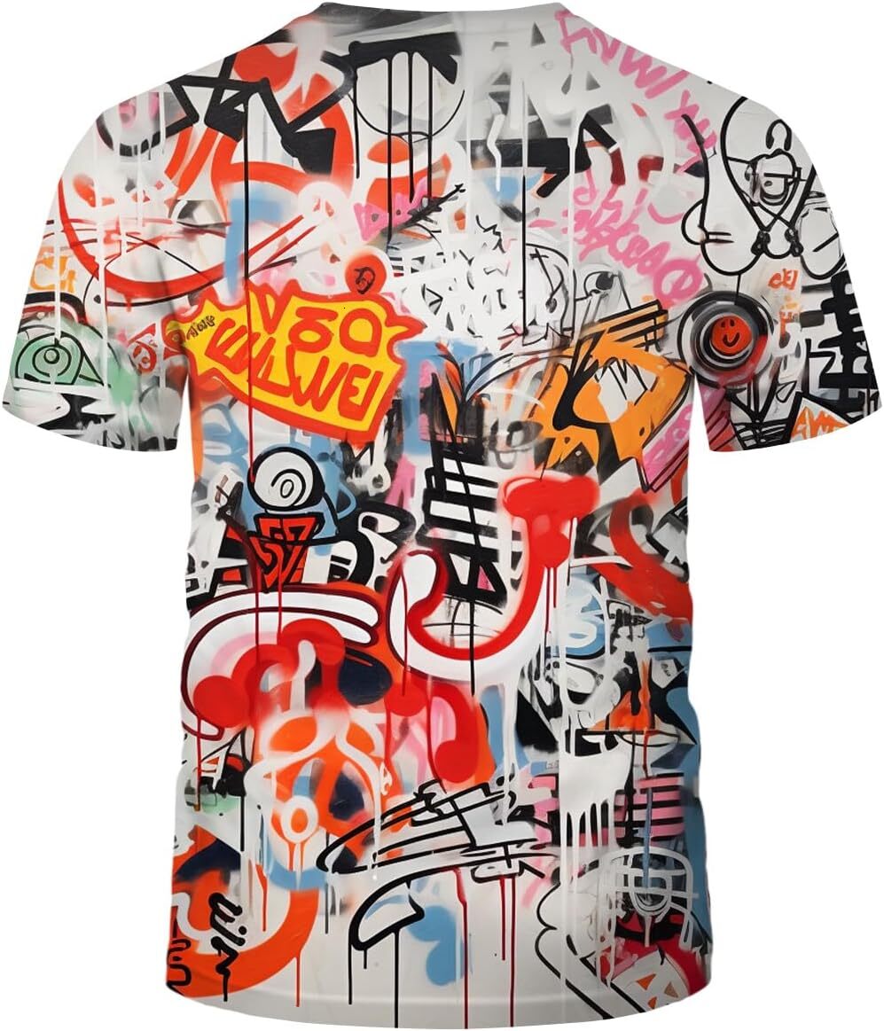 Mens T shirt Mens Hip Hop Hipster Crew Neck Short Sleeve T-Shirt tee Casual tops summer clothes cool