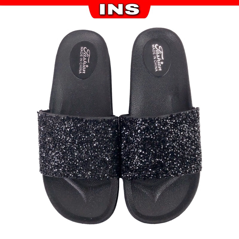 2025 New Designer Plus Size 36-41 Women's Fashionable Shiny Wedge Beach Sandals Outdoor Bk Slippers Beautiful Women's Slippers