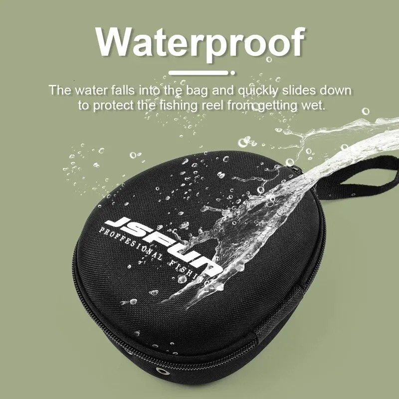 JSFUN Portable EVA Fishing Reel Bag Protective Case Cover For DrumSpinningRaft Pouch Accessories 250213