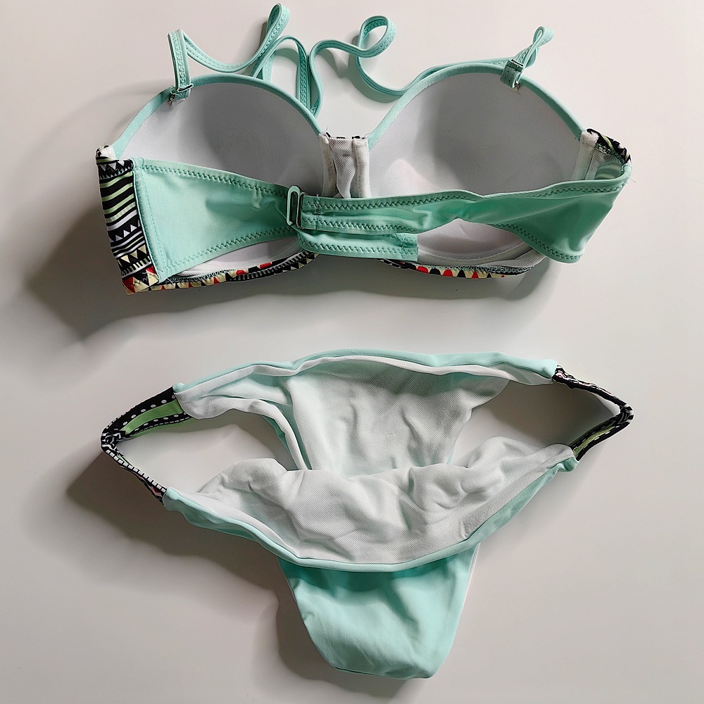 designer swimwear New abstract graphic printed hemispherical Women bikini women's swimsuit