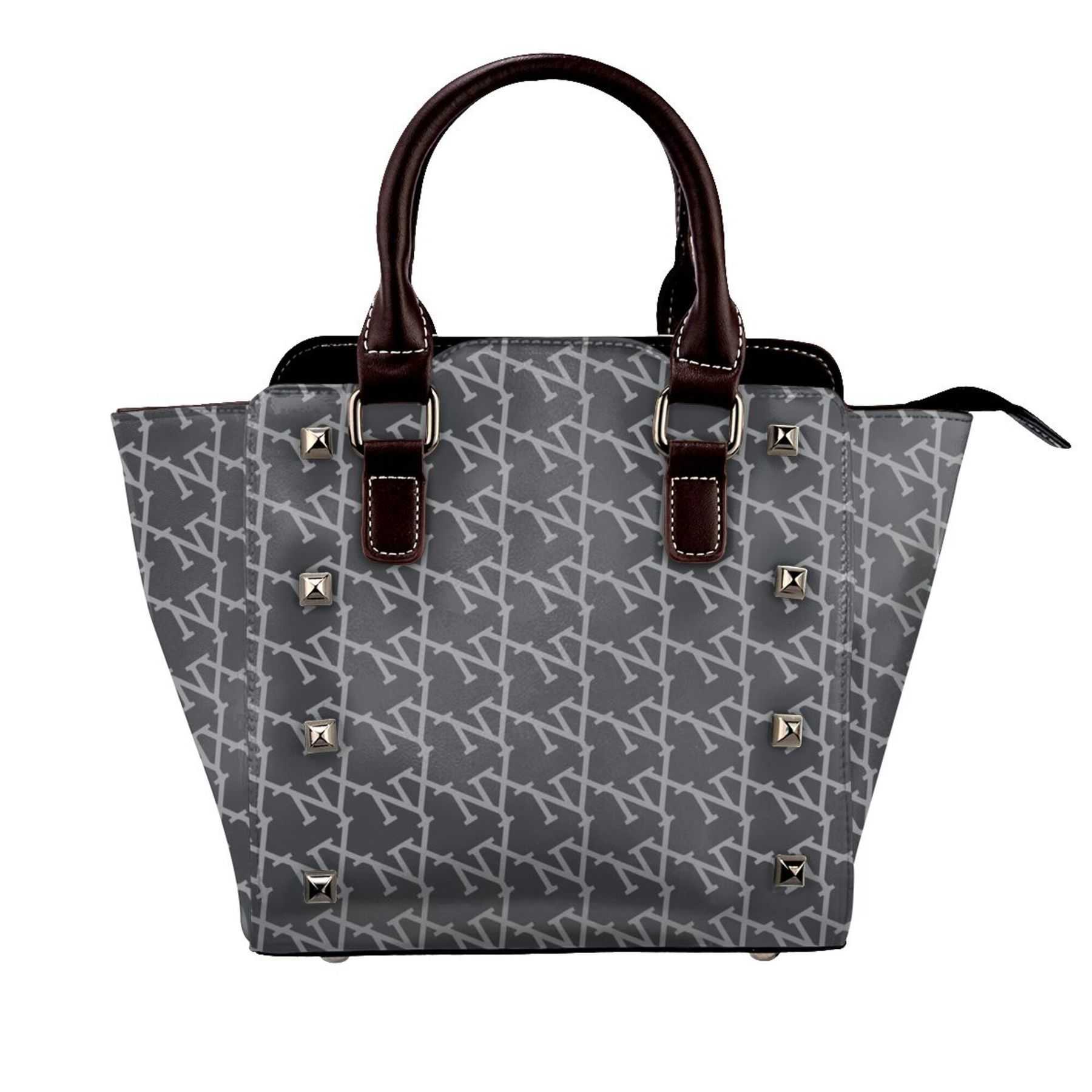 NXY New Rivet Shoulder Bags Vintage Leather Tote Bag Casual Large Capacity Shopping Bag Fashion Versatile Women Luxury Handbag Hip