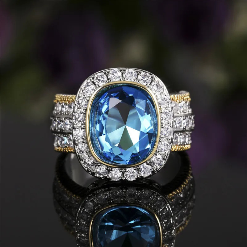 925 Sterling Silver Oval Crystal Ring for Women Full Paved Shiny CZ Wedding Anniversary Jewelry Gift for Lovers 250218