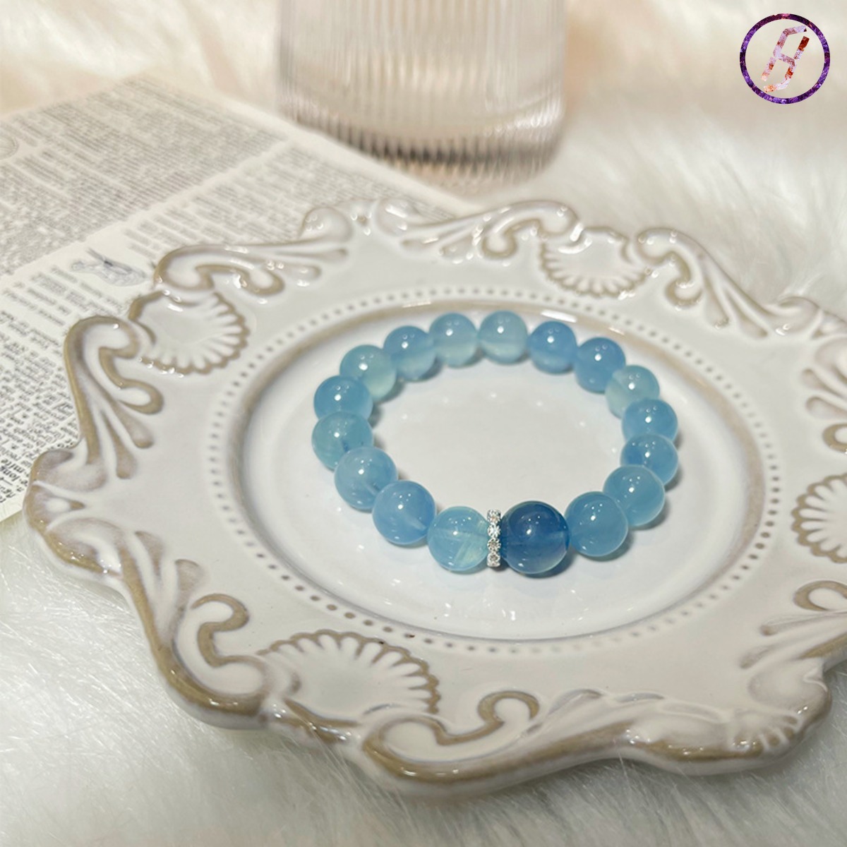 2025 New Network Hit Nezha 2 Series A Variety of Original Bracelets Natural Crystal Aquamarine A Variety of Crystal Womens Bracelet Customization