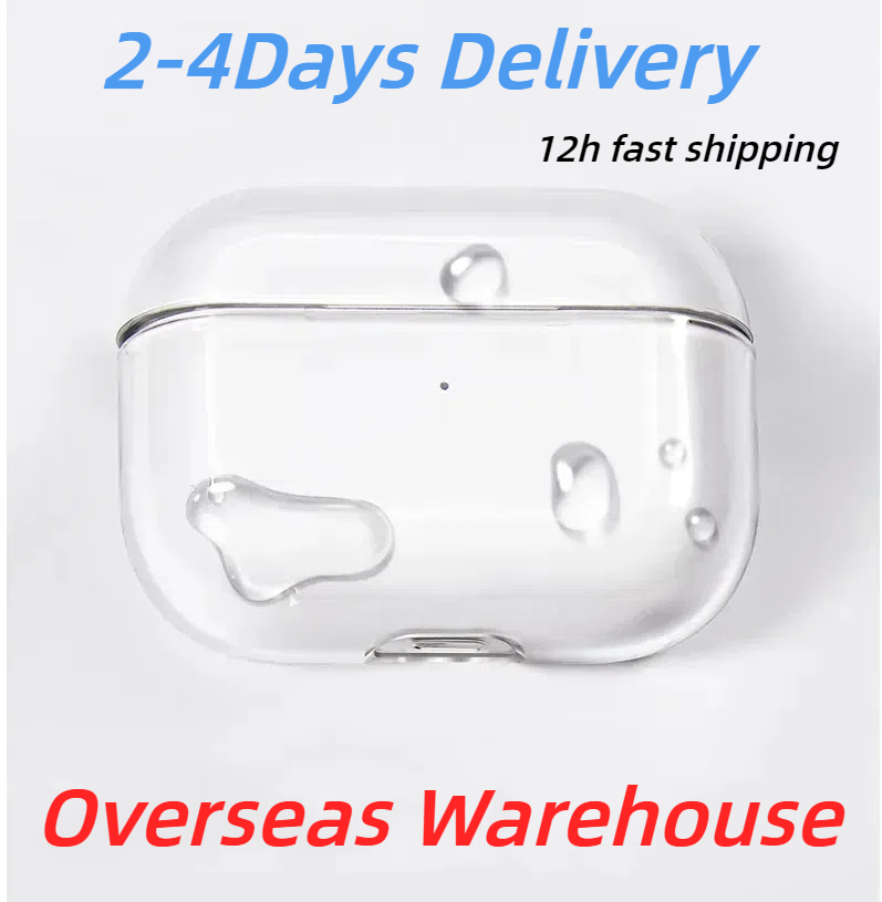 USA Stock Pro 2 2nd Generation air 4 3 pros max Headphone Accessories Solid Silicone Protective Earphone Cover pods max Wireless Charging Shockproof Case