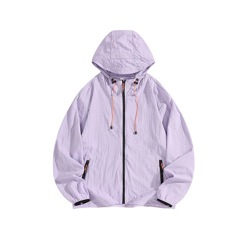 Mens sun protection jacket summer UV protection thin breathable outdoor bike sports hooded windproof mens sun protection clothing 250225
