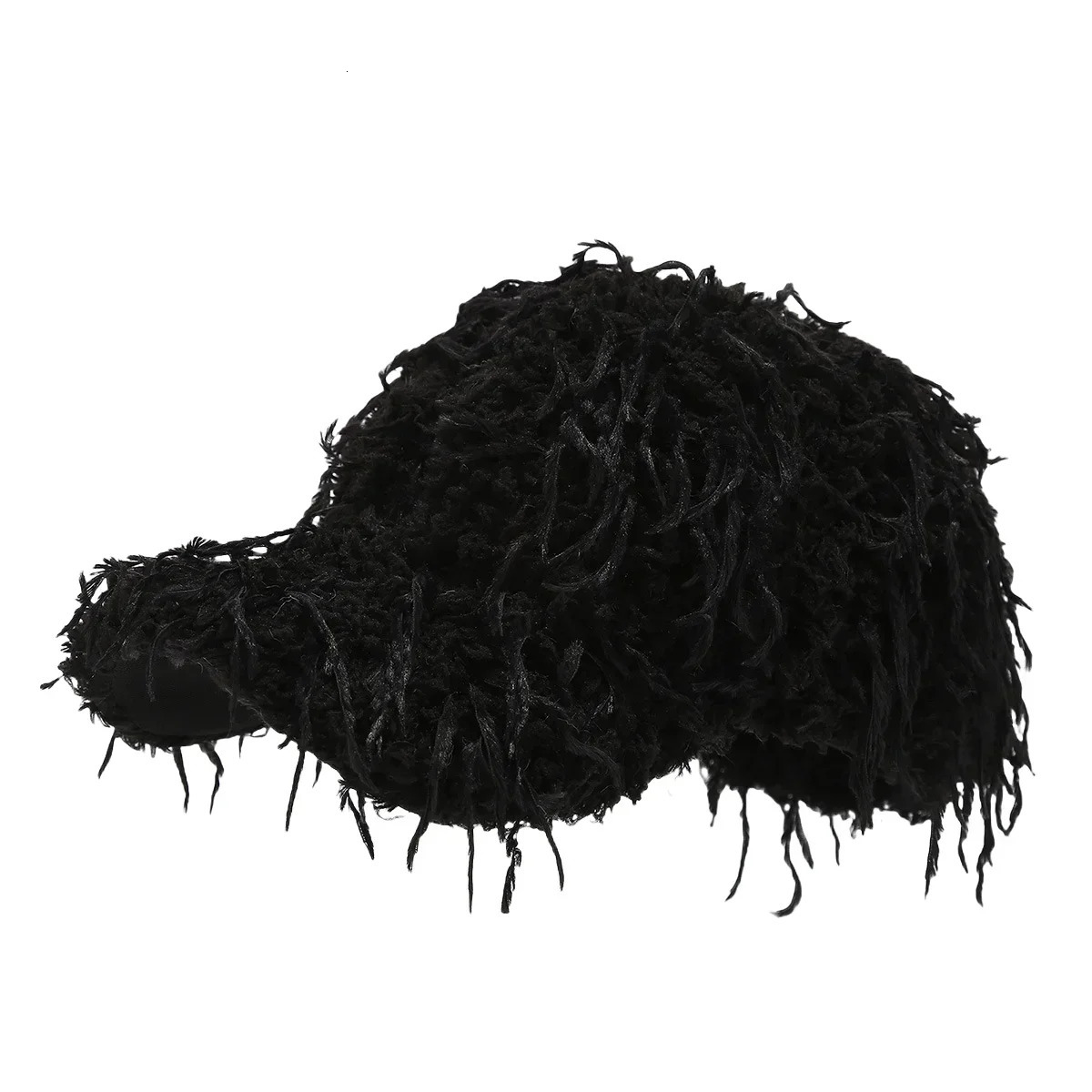 2024 Autumn Winter Warm Plush Baseball Cap Men Women Imitating Turkey Feathers Fashion Thick Baseball Hat Tassel ed Cap 250221