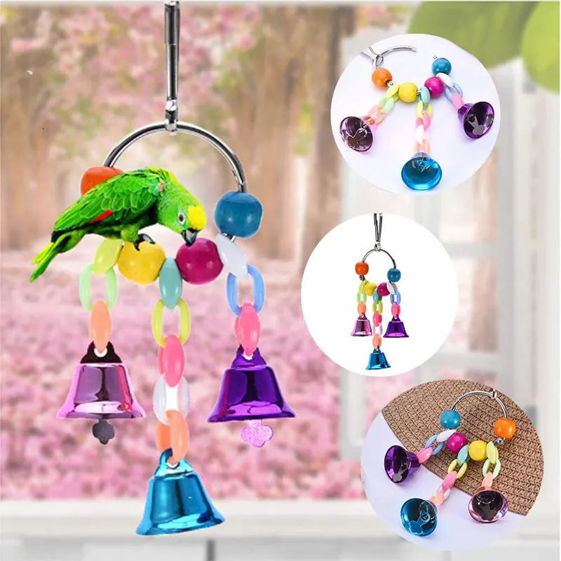 13Pcs Bird Cage Toys for Parrots Wood Birds Swing Reliable Chewable Bite Bridge Wooden Beads Shape Parrot Toy Bird Toys 250226