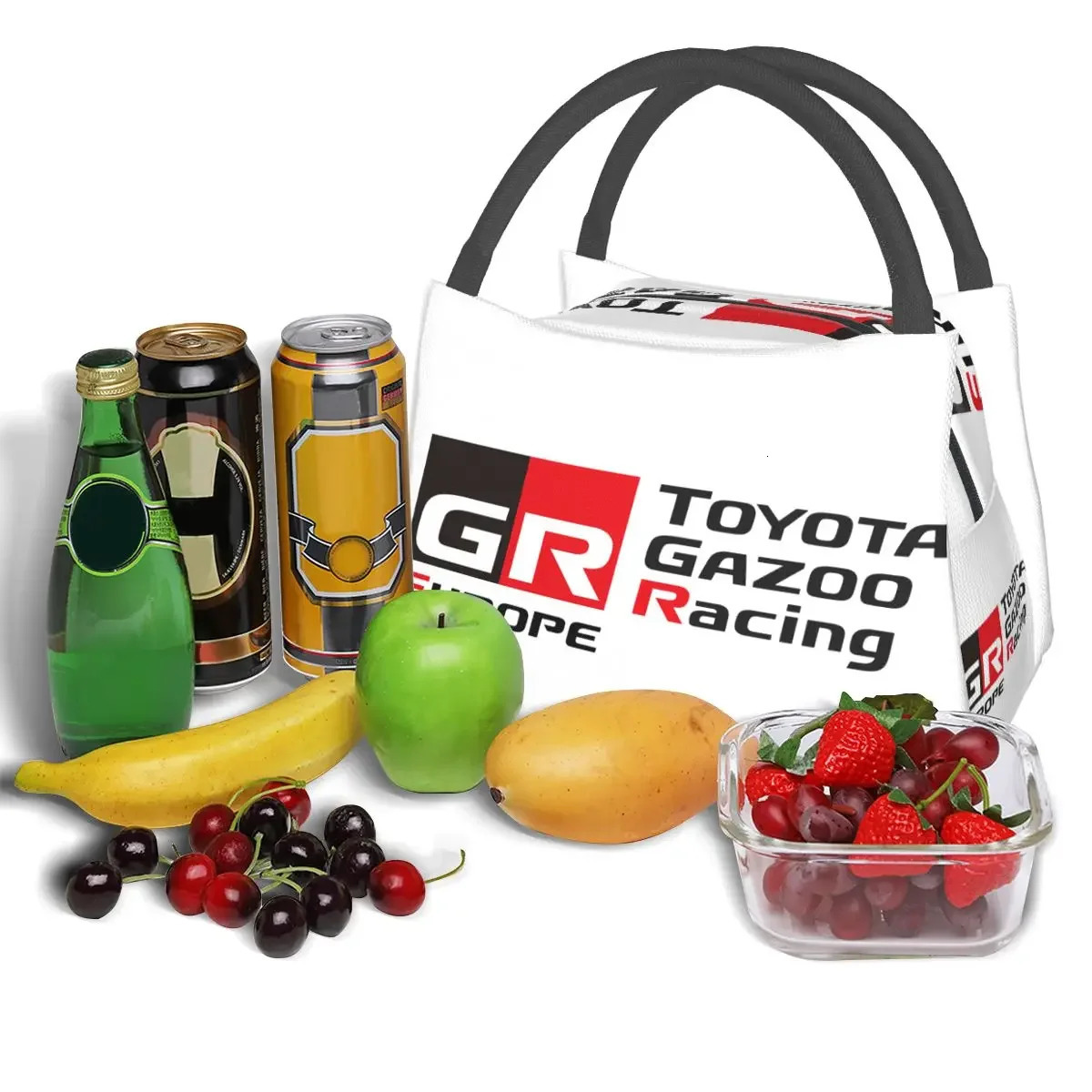 GR Gazoo Racing GR Sport Lunch Bags Insulated Bento Box Lunch Tote Picnic Bags Cooler Thermal Bag for Woman Children Work 250225
