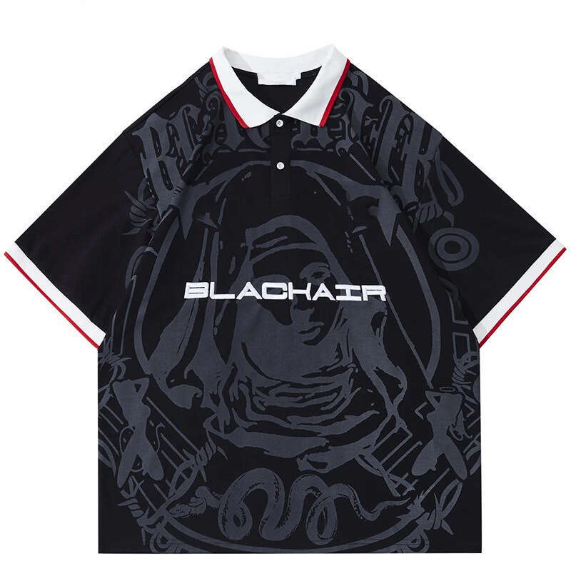 TK American summer pod new street trend nun print temu unisex loose pullover T-shirt