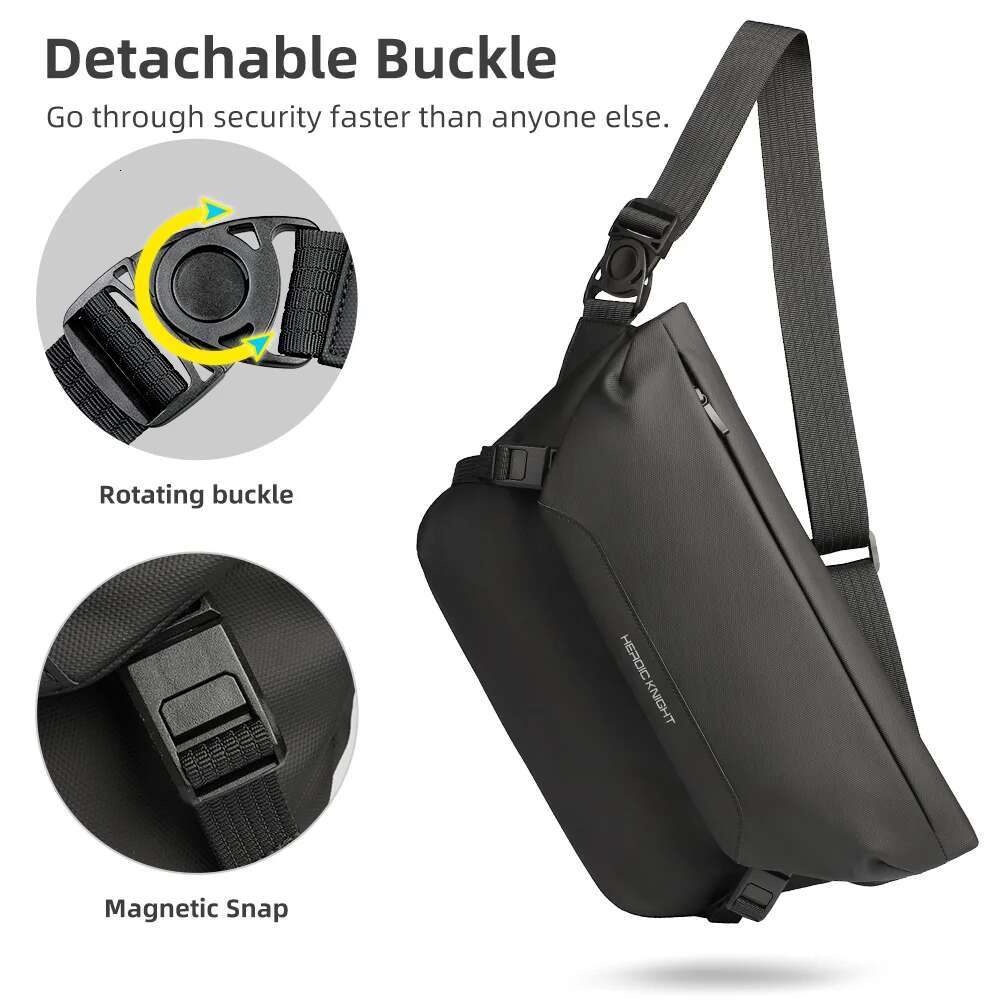 Hcankcan Water Messenger Bags Men Large Capacity Shoulder Crossbody Fit 11 Inch Ipad Minimalist Outdoor Sport Bag