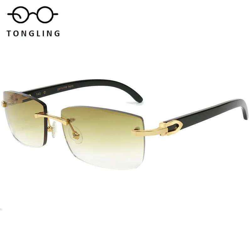 New men big face pure natural horn glasses leg fashion trend sunglasses support mya