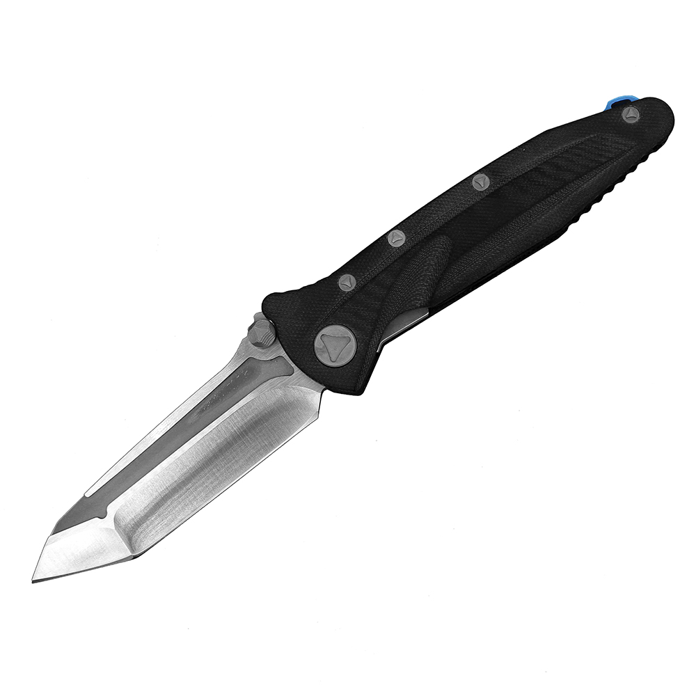 Black Delta Force Survival Folding knife D2 Satin Tanto Blade Ball Bearing Outdoor Camping Hiking Tactical Knives