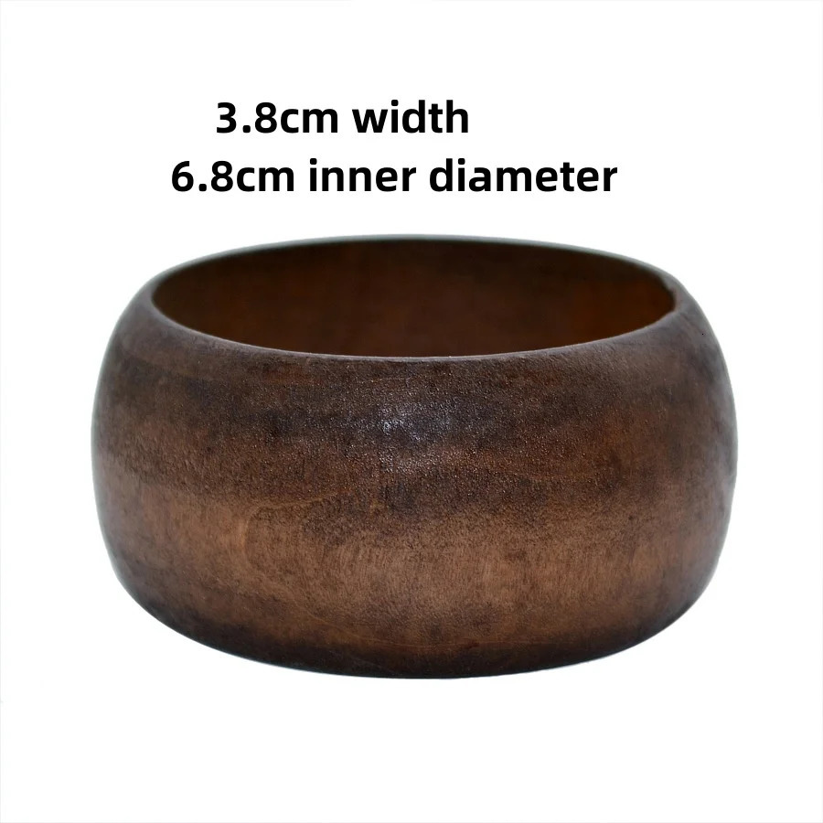 Women Elegant Natural Wood Square DIY Bracelet Coffee Girl Jewelry Ladies Gift Geometric Wooden Bangles 250225