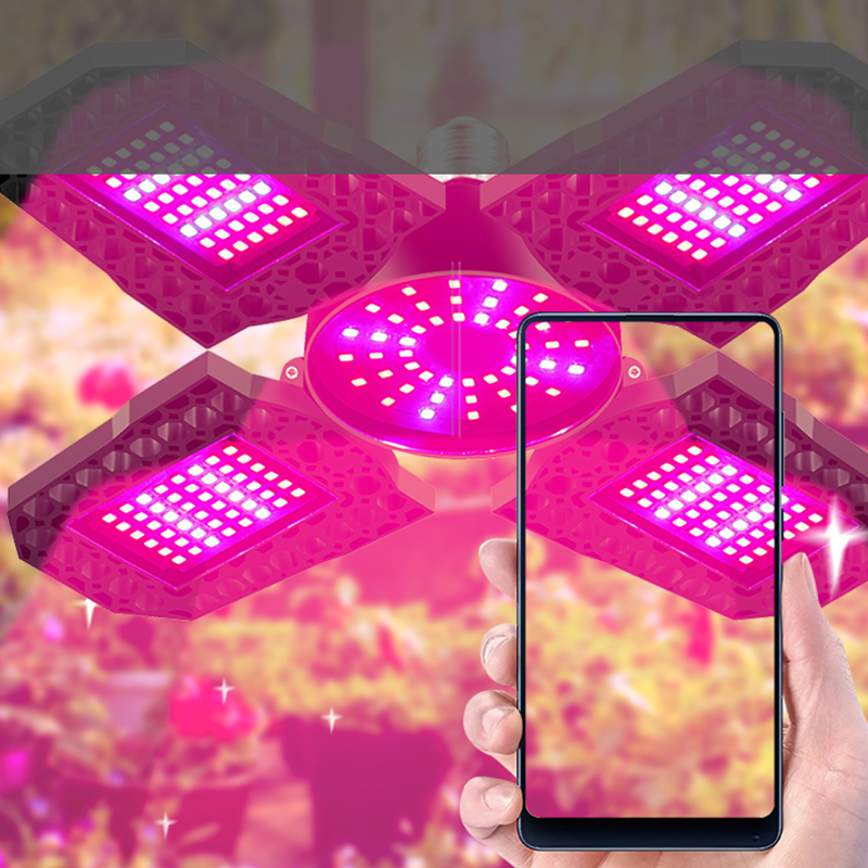 Multi-Spectrum Adjustable Height LED Grow Light - Blue, Red, Warm White LEDs (4000K)