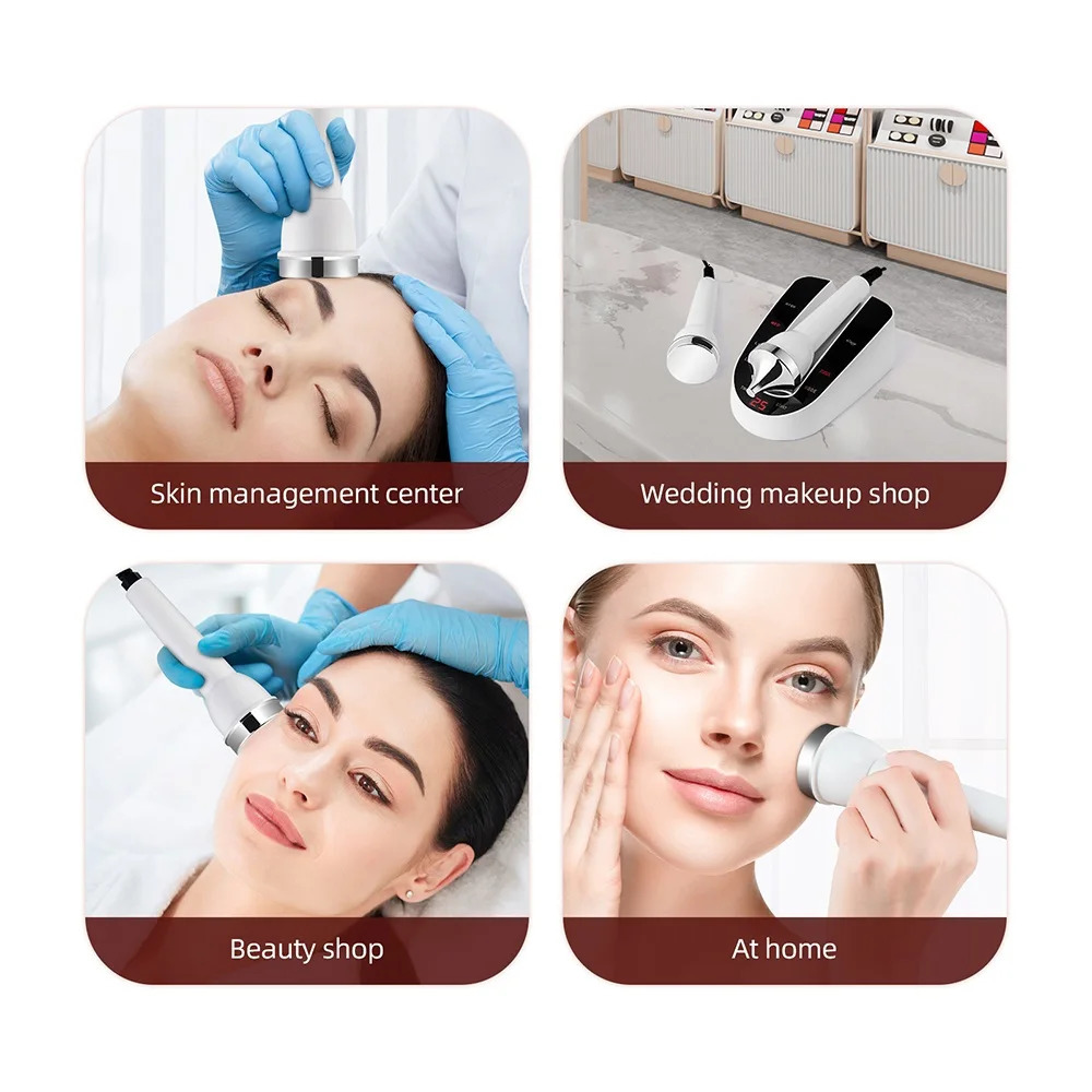Ultrasound Skin Care Beauty Machine High Frequency Face Eye Massager Face Lifting Facial Clean SPA Ultrasonic Beauty Device 250226