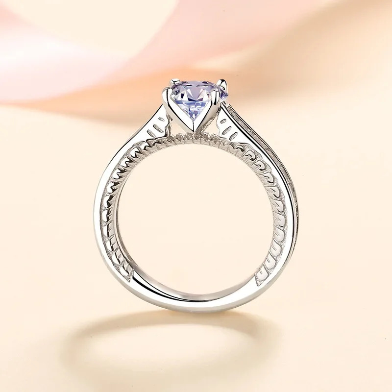 925 sterling silver 1-carat ring vintage anniversary wedding ring 250220