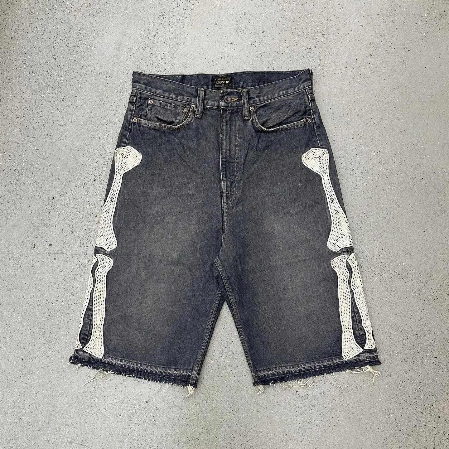 Kapital Bone Shorts Skateboarding Trendy Mens and Womens Unisex Jeans trousers Pants cargo pants streetwear men clothing 250226