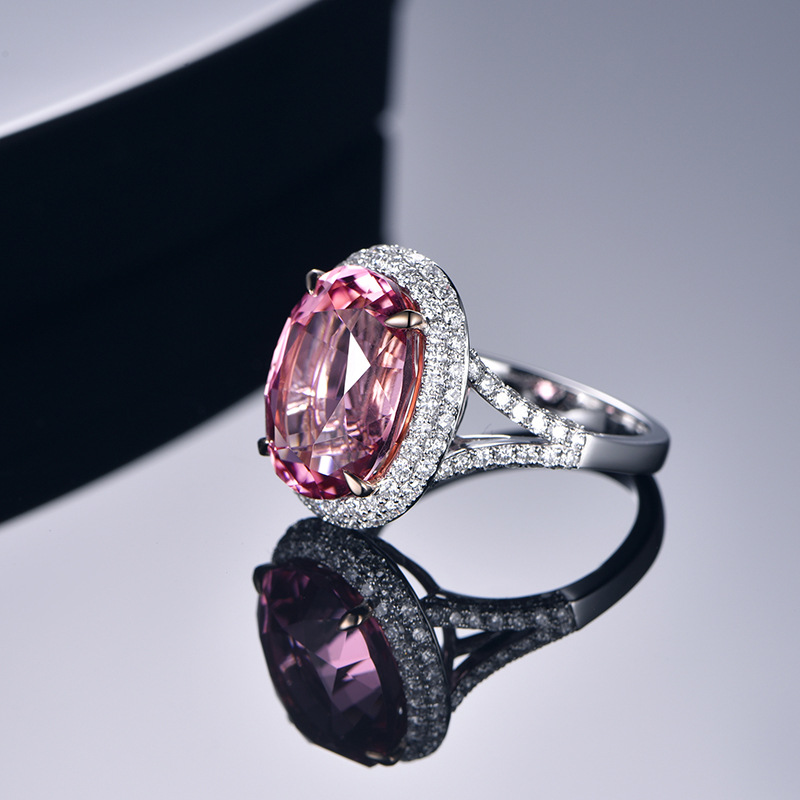 25 Gorgeous Luxury Jewelry Wedding Designer Rings 925 Sterling Silver Large Oval Cut Multi Color 5A Cubic Zircon CZ Diamond Gemstones Party Eternity W