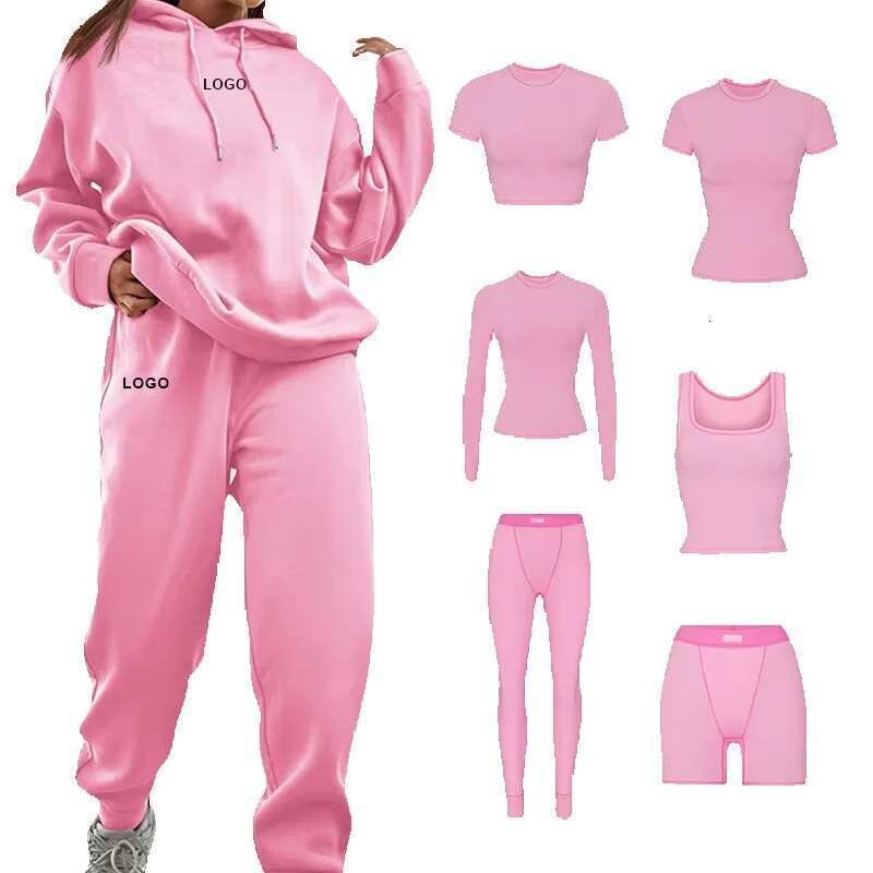 Custom High Quality Hoodie And Jogger Set Tracksuit Woman Sweatsuits Gym Fiess Sets