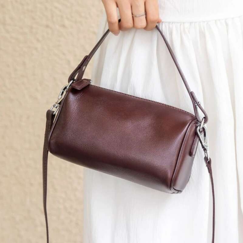 YANATARI Handbag Leather Soft Leather Minimalist Crossbody Women Female Shoulder Bag Vintage Bag