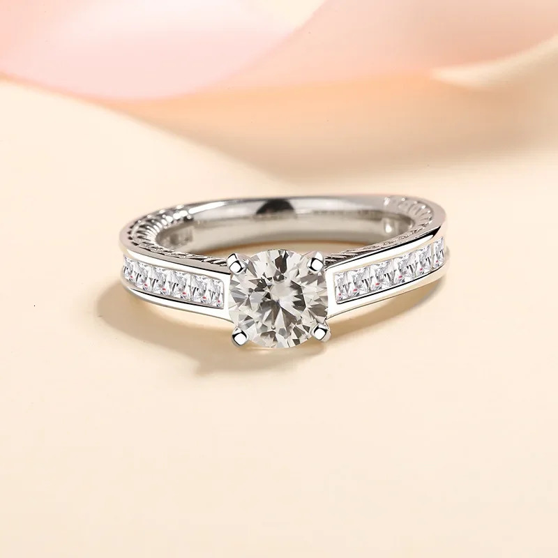 925 sterling silver 1-carat ring vintage anniversary wedding ring 250220