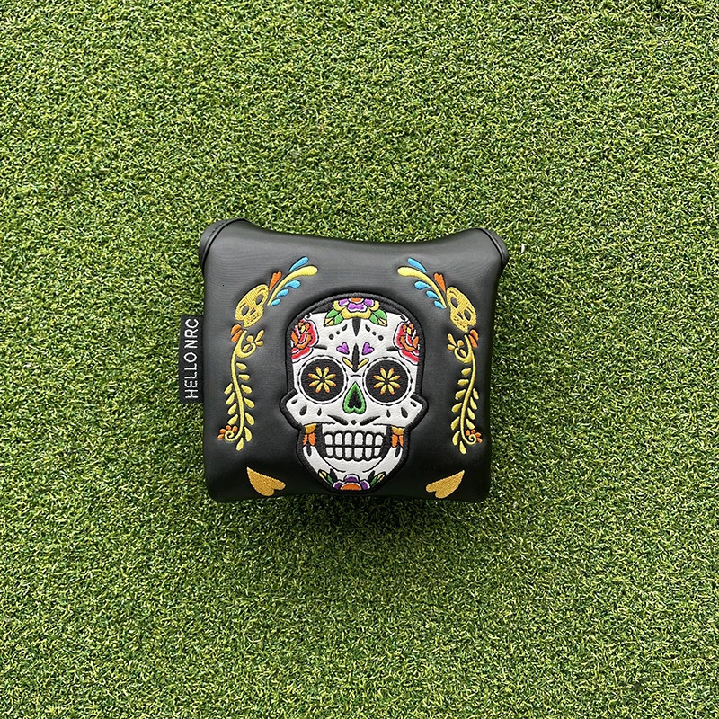 Mexican skull Golf Club Wood Headcovers Driver Fairway Woods Hybrid Cover Golf club head protective sleeveIceIce skeleton 250226