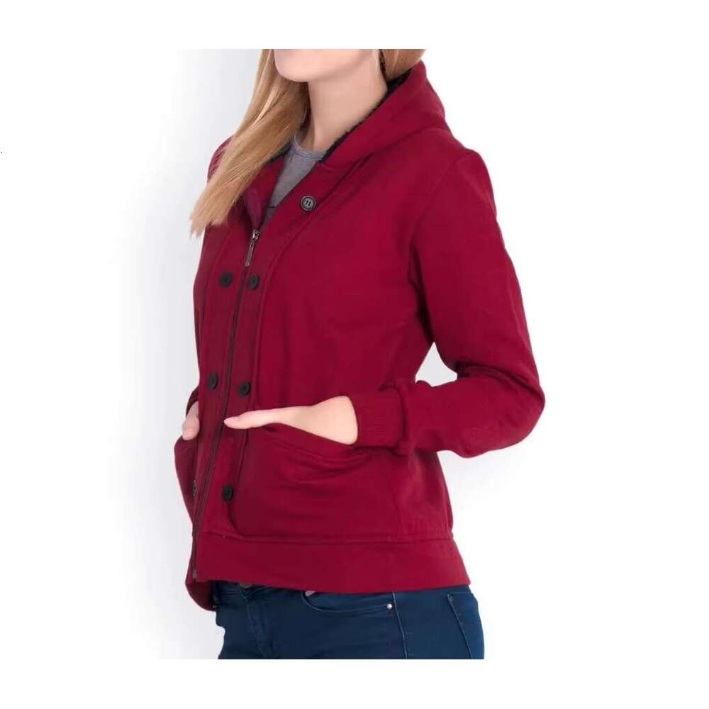 Outerwear Hoodies Casual Plain Hooded Sweatshirt For Women Autumn Winter Fleece Hoodie