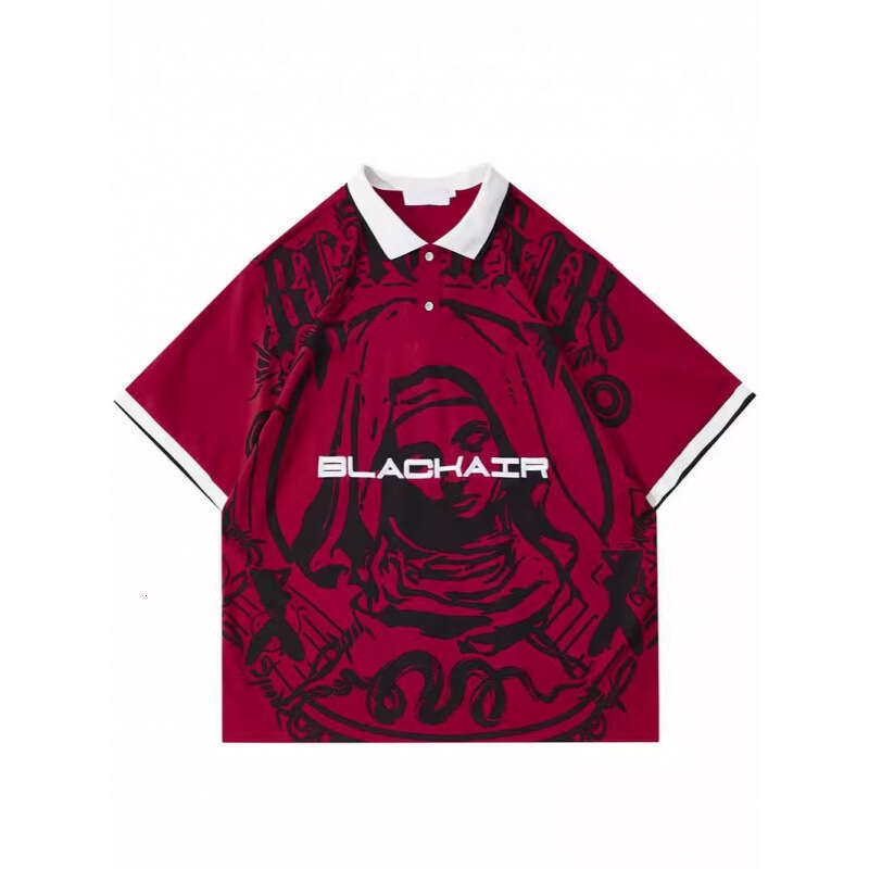 TK American summer pod new street trend nun print temu unisex loose pullover T-shirt