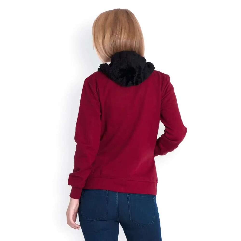 Outerwear Hoodies Casual Plain Hooded Sweatshirt For Women Autumn Winter Fleece Hoodie