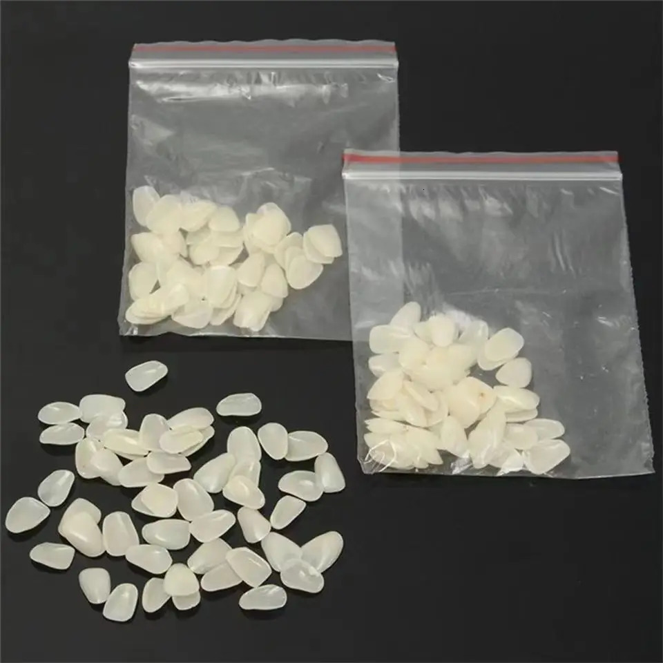 500 PCS Teeth Veneers Resin Temporary Crown Ultra Thin Repair Whitening Sets Dentist False Tooth Oral Care Cleaning Materials 250226