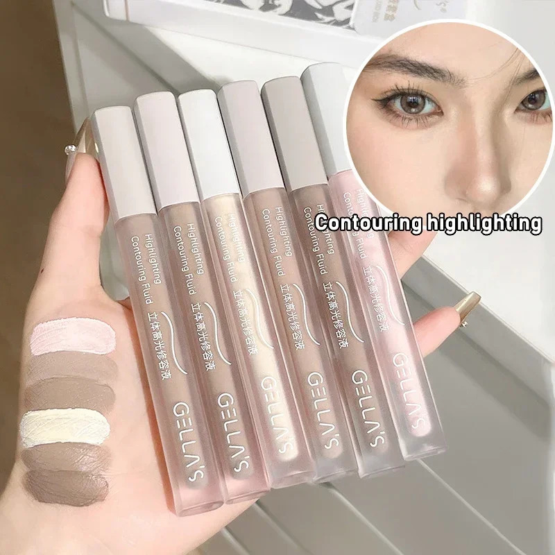 13pcs Set Liquid Contour Stick 3D Cement Grey Nose Shadow Cream High Gloss Brighten Highlighter Bronzer Concealer Makeup 250219