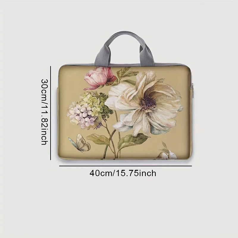 1piece set flower patterned laptop bag briefcase suitable for 14 inch laptops fixed 250221