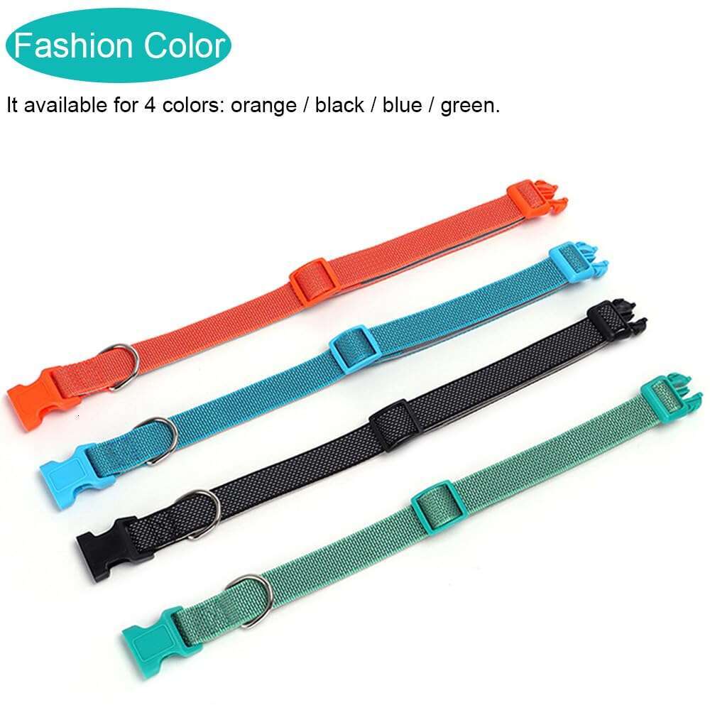 DHpet Full Reflective Dog Collar Adjustable Soft Padded Nylon Pet Quick Release Buckle Working Collars for Small Medium Large Dogs