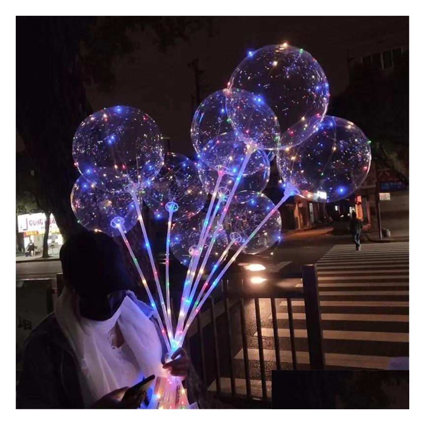 Wedding Decorations Charming Colored Led Bobo Balloons With Builtin Stands For Enhanced Ambiance Drop Delivery , Party Events Supplies Otmi7