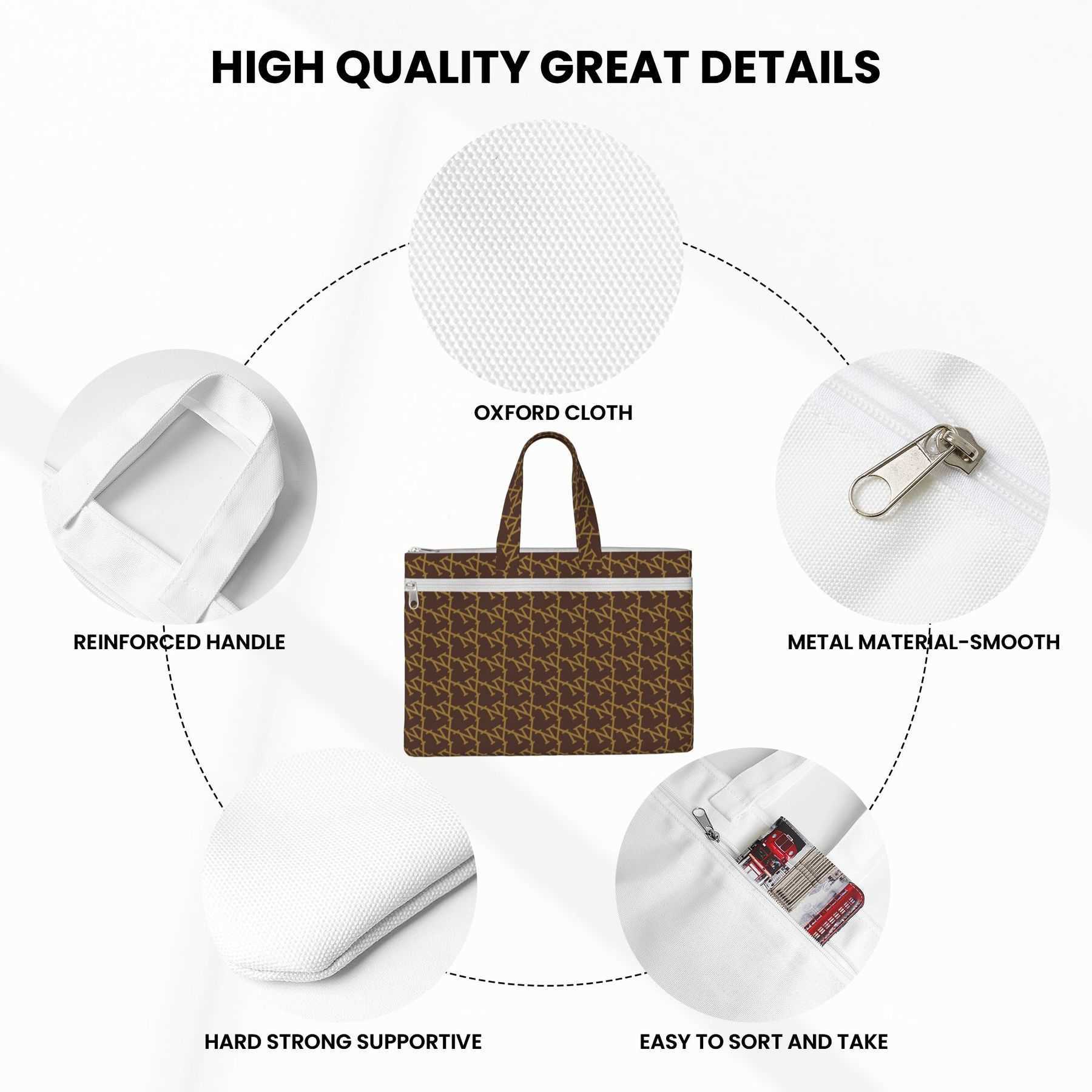 NXY Large Capacity Tote Bag Fashionable Versatile File Bag Ladies Tote Bag Reusable Hand Carry Canvas Bag Travel Storage Handbag Hip